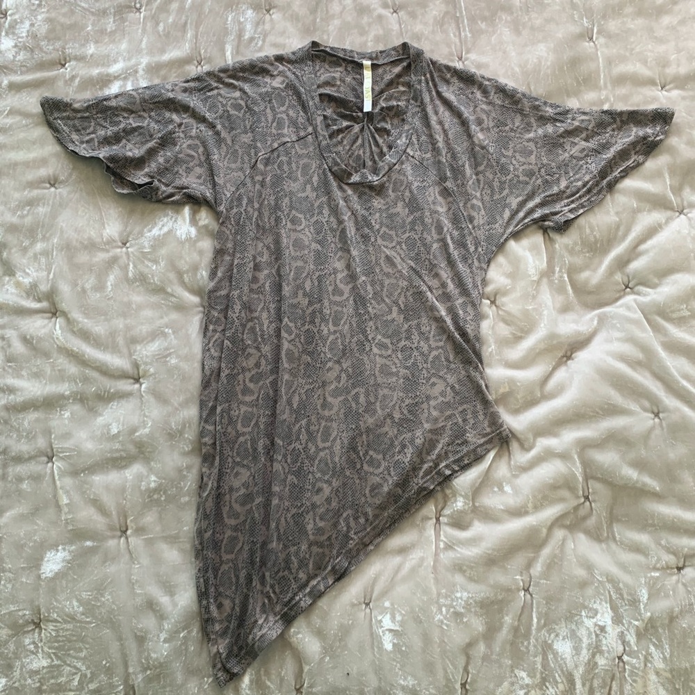 A-Symmetrical Snakeskin Top